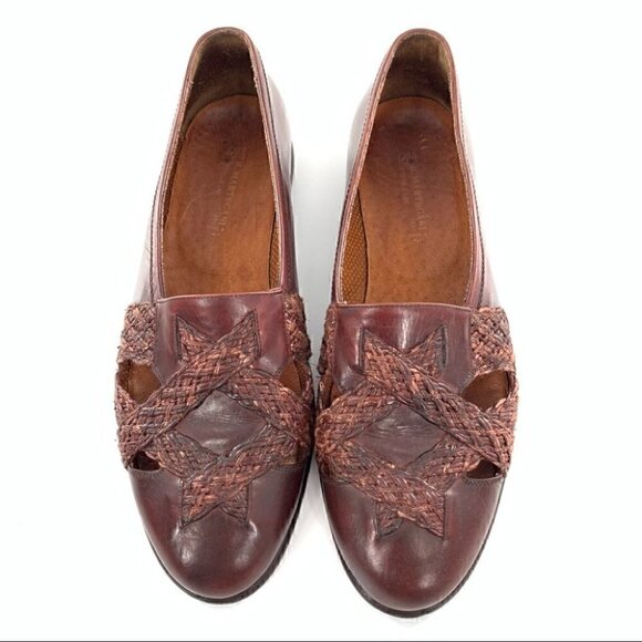R Martegani mens loafers size 9 brown Italian leather vintage 90s Grandpacore main image 10